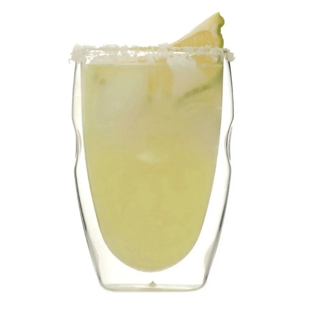 Moderna Artisan Series Double Wall 8 oz Beverage Glasses Set of 8 Drinking